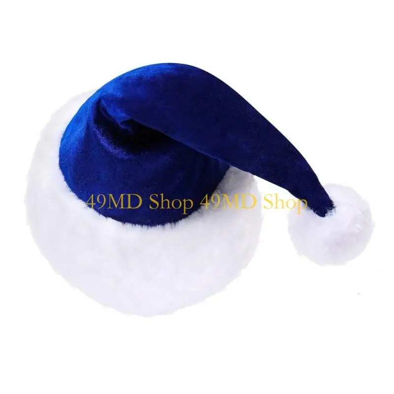 49MD Adult Santa Hat Thicken Headgear for Holiday Christmas New Year Symbol
