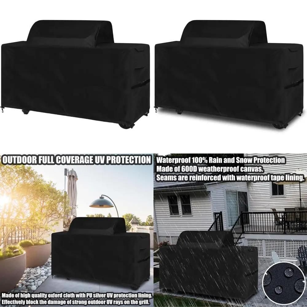 

Heavy-Duty 600D Polyester Cover for Wood Pellet Grills and Smokers, Weather-Resistant Waterproof Outdoor Grill Protective Access