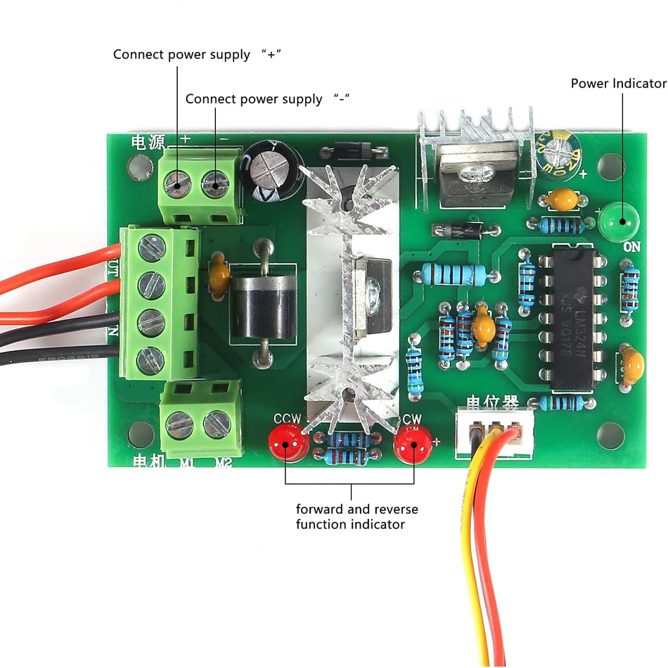 1 adet yükseltilmiş ayarlanabilir DC Motor hız PWM denetleyici 10V 12V 24V 30V geri vites anahtarı 120W