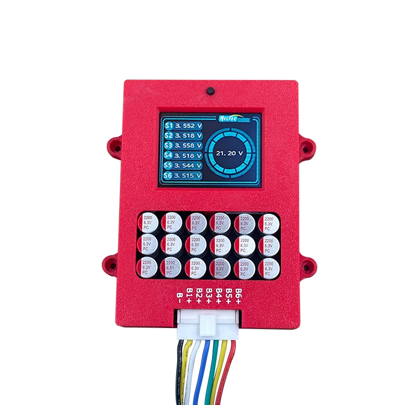 Heltec DS1004C 6S 5A Active Balancer With LCD Display Lithium Battery Equalizer For NCM LFP LTO Battery Pack Voltage Tester Auto Sleep Protection