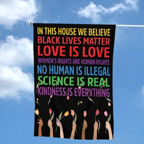 In This House We Believe Double Sided Garden Flag, Equality Garden Flag IIX WZZ yyi