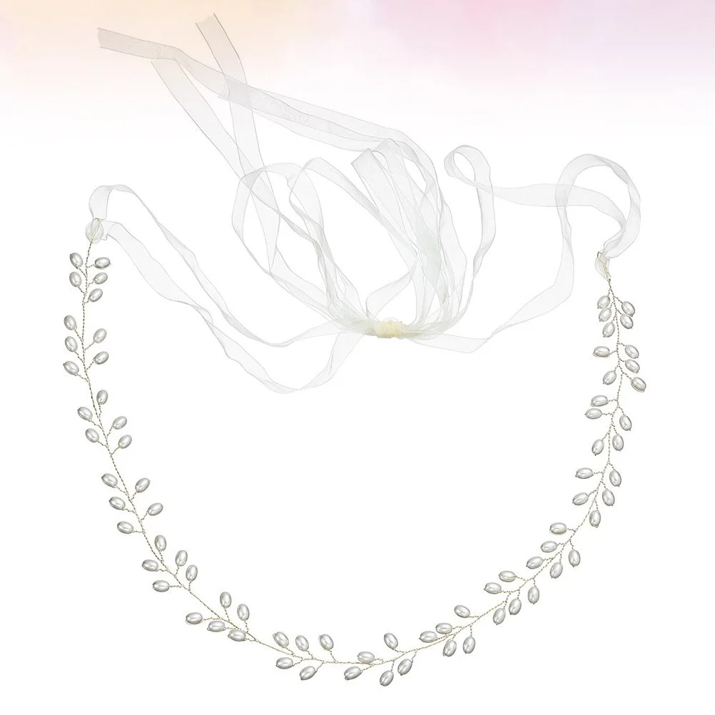 لؤلؤة العروس حزام الشريط فستان الزفاف حزام الزفاف حزام وشاح أنيق للعرائس وصيفات الشرف والمناسبات الرسمية الزفاف #4