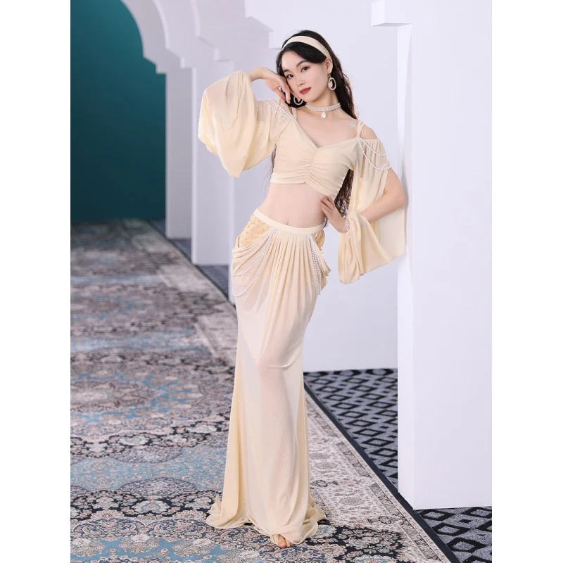 Belly Dance Costums Court Style Dance Dress Practise Clothing Female Dance Suits