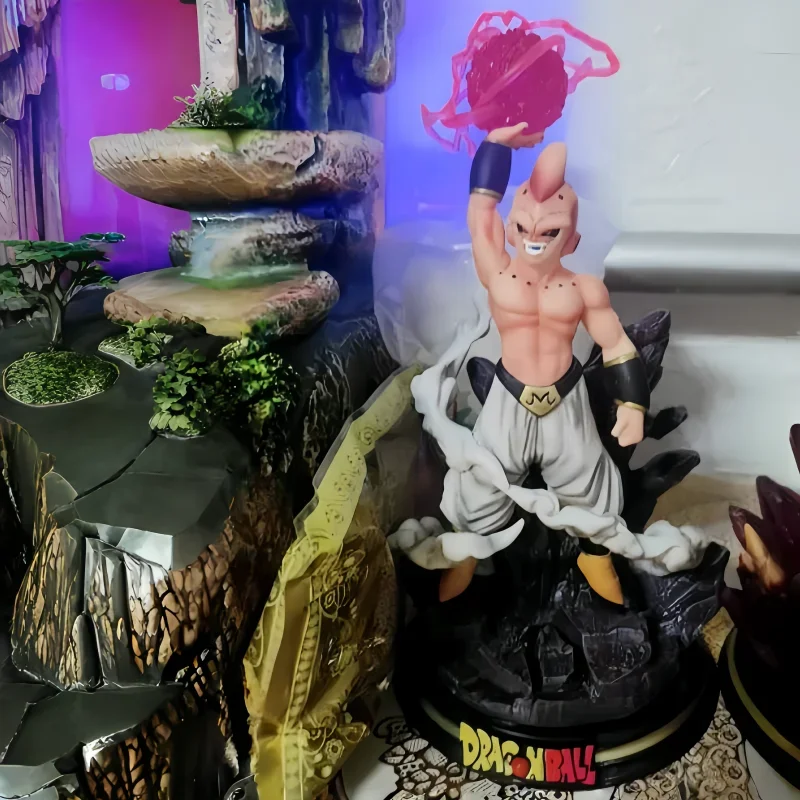 

New 25cm Dragon Ball Z Majin Buu Junsui Anime Figures Gk Figurine Dbz Model Statue Pvc Toys Desktop Decoration Collectible Gifts