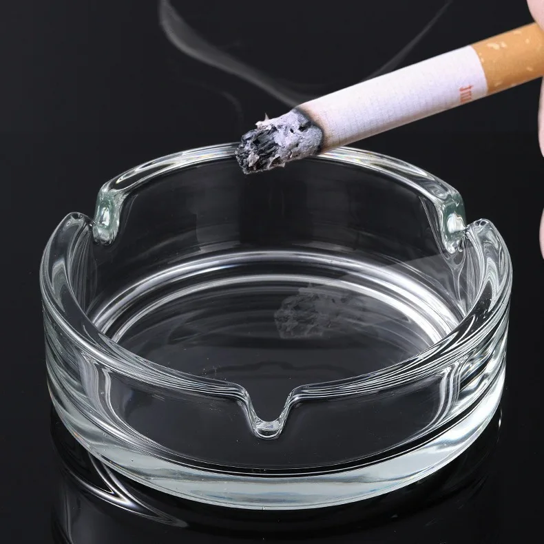 Creative fashion cigar ashtray Crystal glass ashtray，home gadgets Round ashtray Smoking accessories