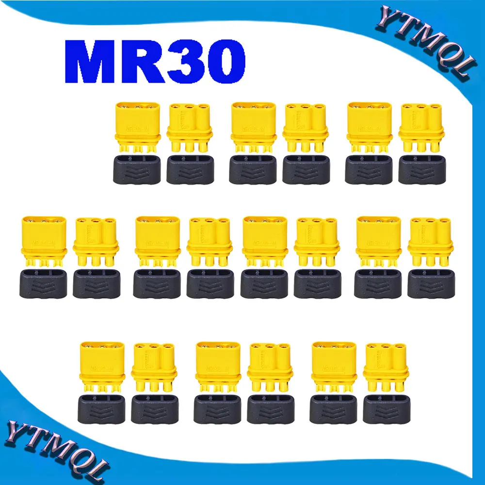 10-100Pcs MR30 Male Female Bullet Connector Plug the Upgrade For RC FPV Lipo Battery RC Quadcopter