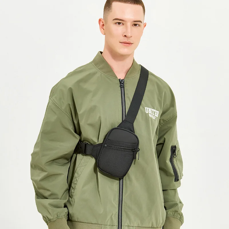 

Сверхлегкая сумка для мобильного телефона, дорожная спортивная нагрудная сумка из ткани Оксфорд, мужская сумка через плечо, мужская модная брендовая сумка на шею