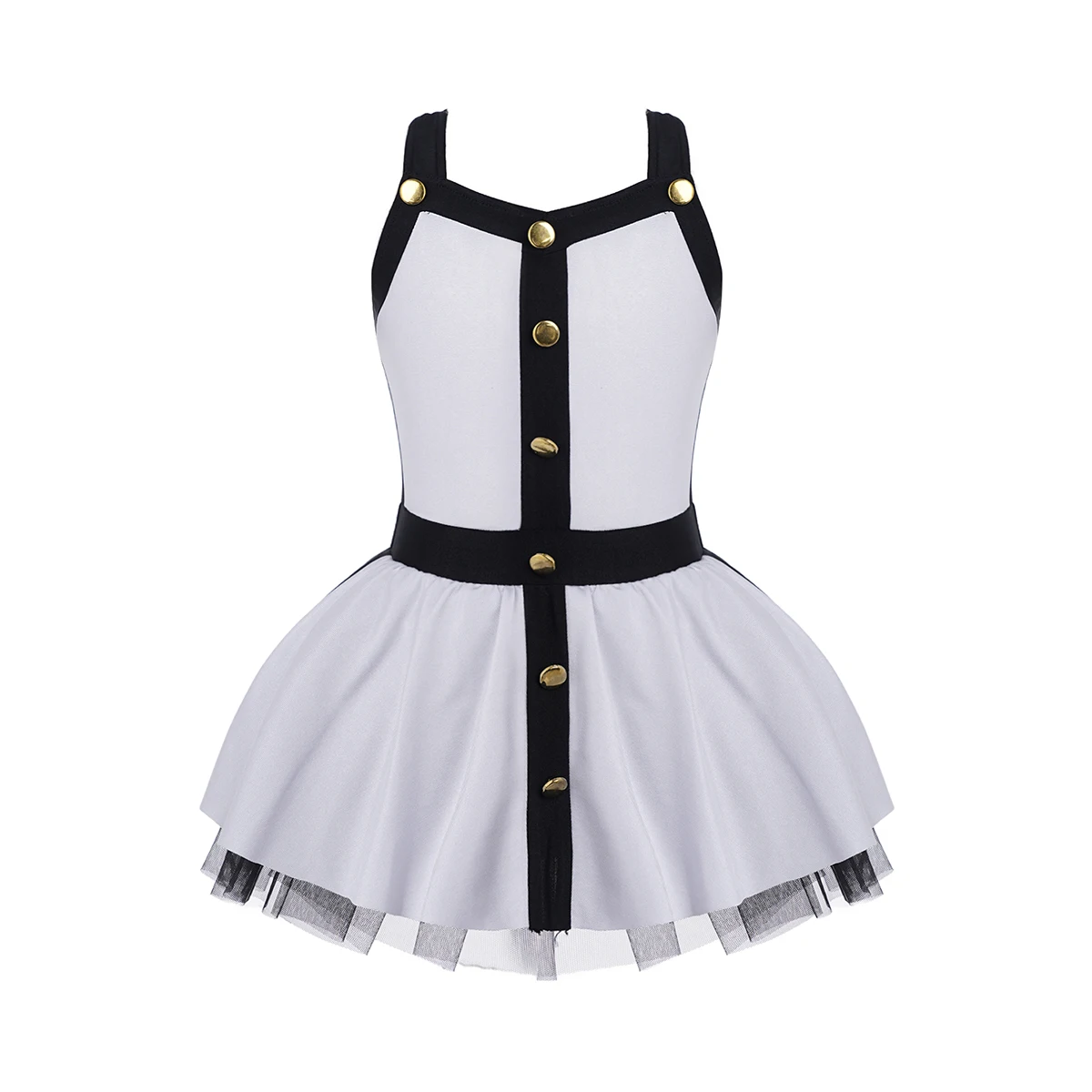 Vestito da Tutu di balletto professionale per bambini vestito da ballo senza maniche per ragazze vestito da ballo Jazz vestito da ballo per bambini Costume da ballo