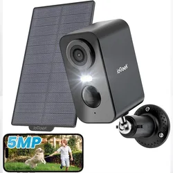 ieGeek 2K 3MP WiFiSolar Security Camera Outdoor Wireless with Color Night Vision, Camera Home Security Camera,Motion Detection