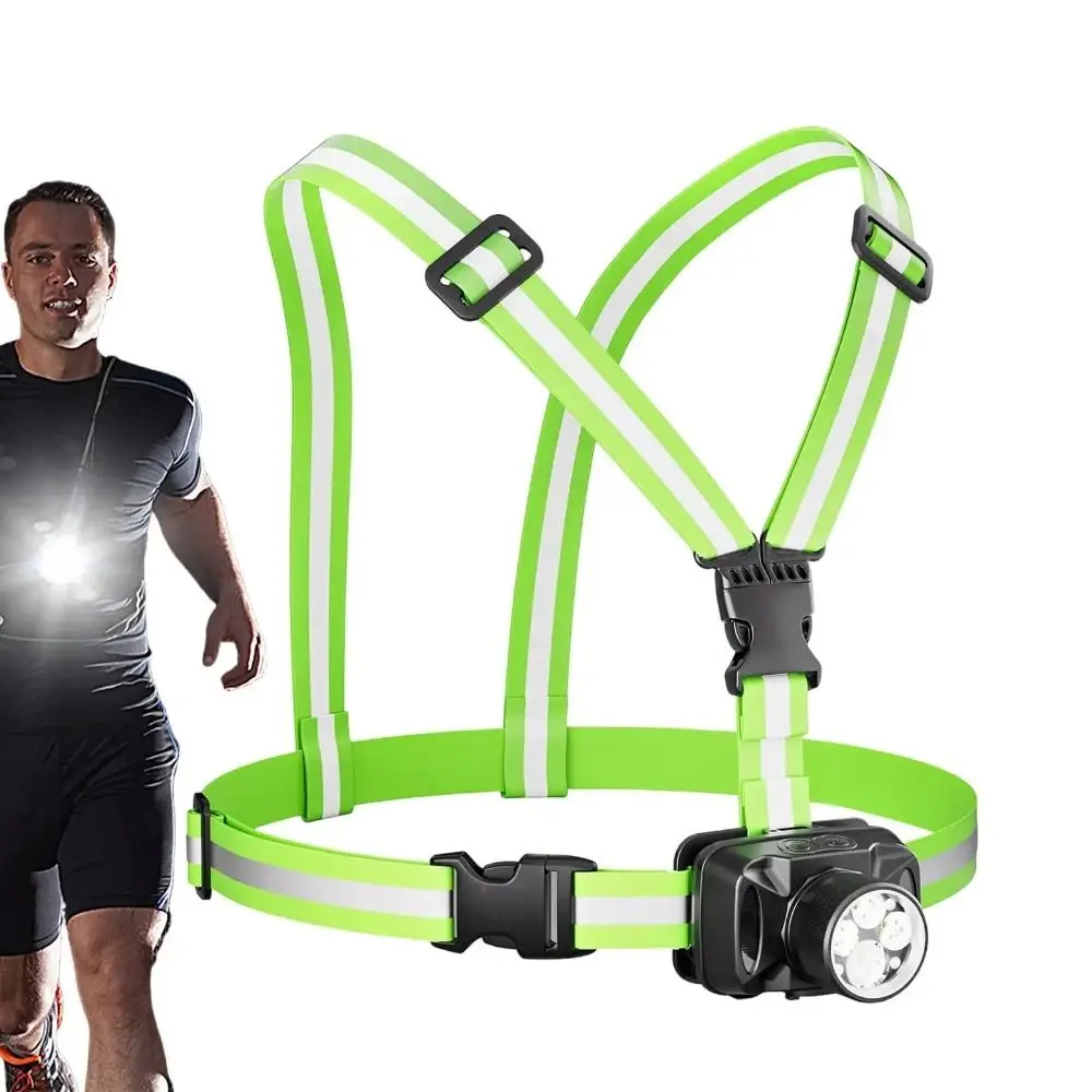

Adjustable Strap Chest Light Bright Illumination Soft Light Portable Camping Light Lightweight Design Long Battery Life