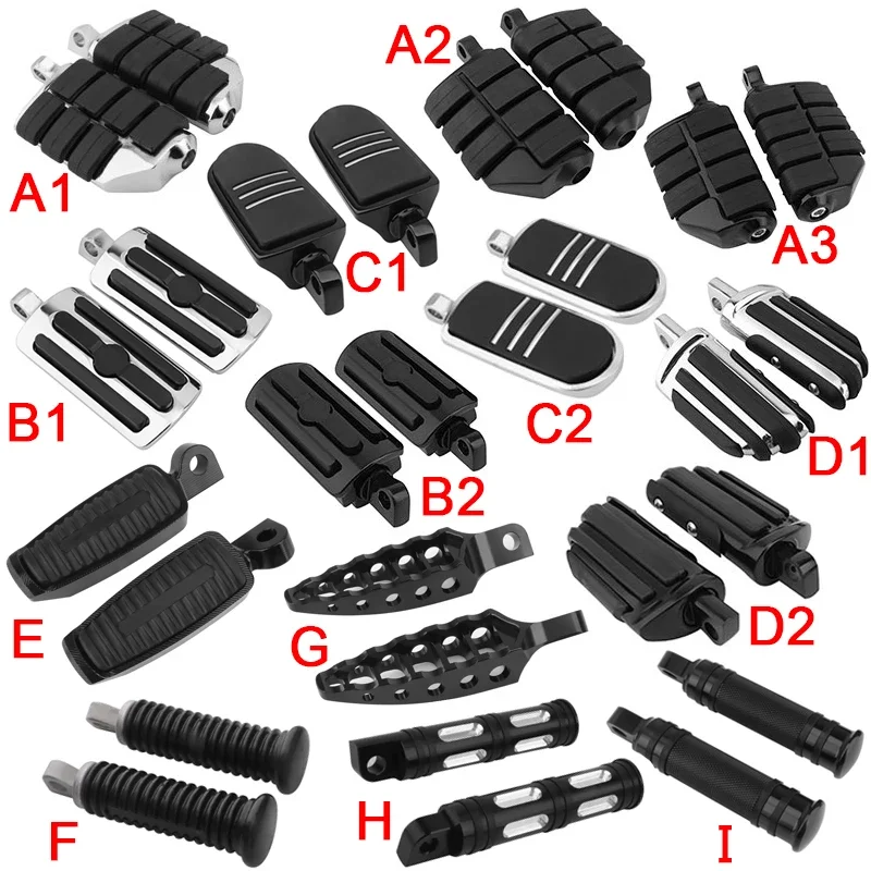 

Motorcycle Foot Pegs Footrest Aluminum Footpegs Male Mount Pegs For Harley Sportster Touring Custom Dyna Fat Bob Softail Fat Boy