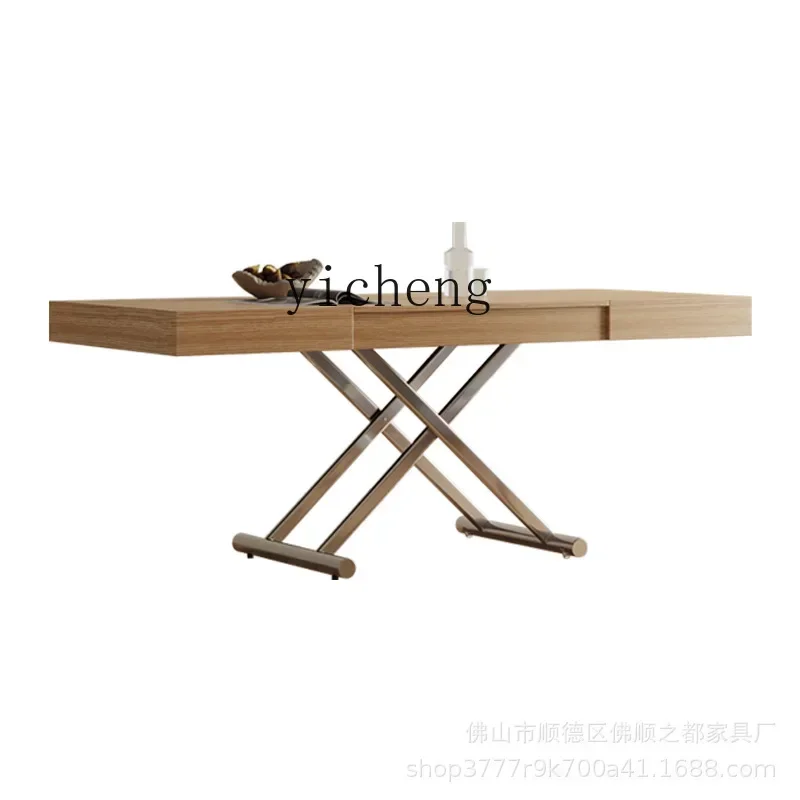 

Lifting and Foldable Retractable Coffee Table Changing Dining Table Double-Use Multi-Functional Coffee Table