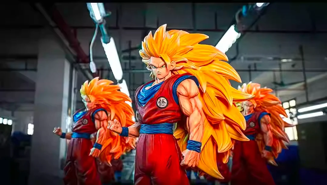 Figurka anime JT Dragon Ball Son Goku SSJ3 Super Saiyan Goku 56cm 1/4, figurka anime, statuetka z PVC, model kolekcjonerski, dekoracja, prezent