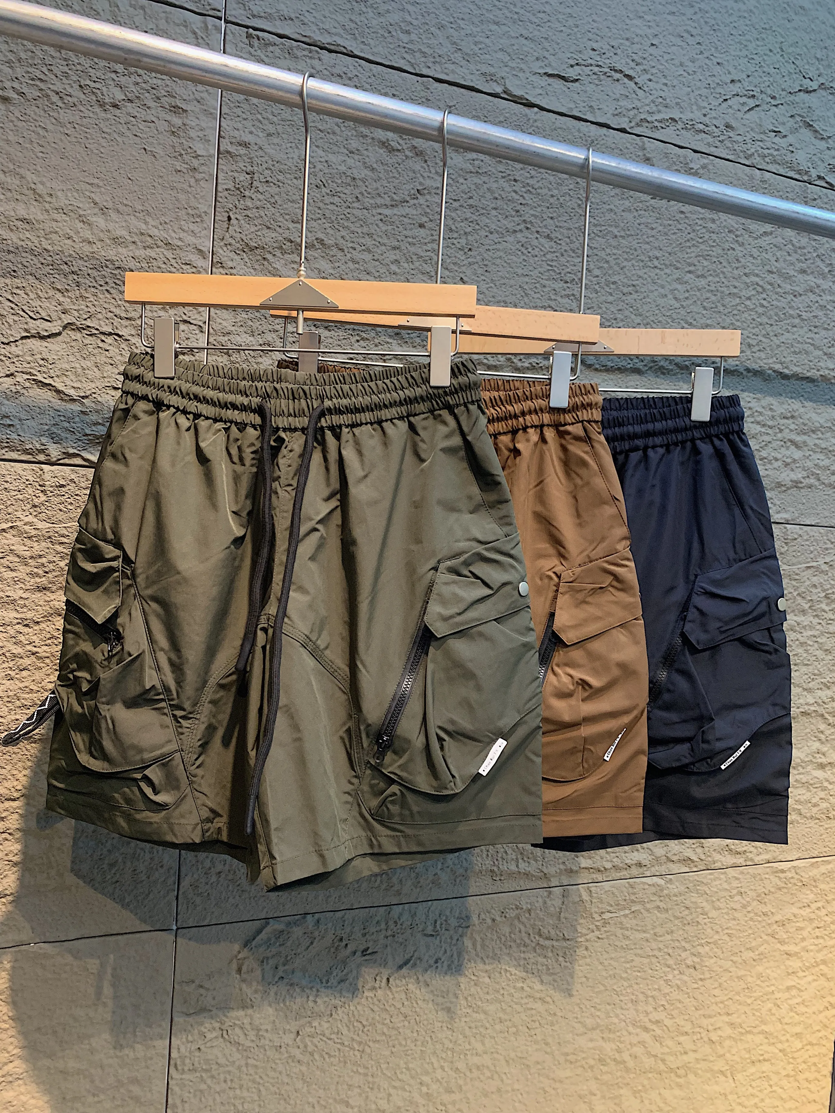 Functional Wind Speed Dry Ice Feeling High Cargo Deconstruction Big Workwear with Pocket Luxury Trendy Shorts