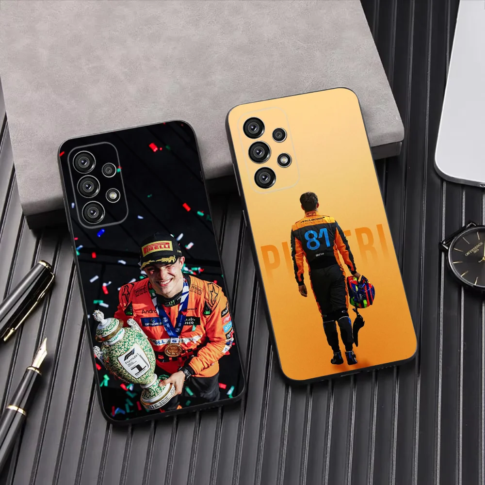 Cool F1 o-oscar p-piastri OP81 funda de teléfono para Samsung Galaxy A13, A21s, A22, A31, A32, A52, A53, A71, A80, A91 carcasa negra suave