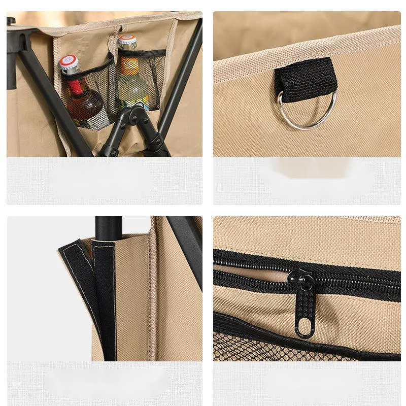 Carrozza da campeggio in stile raduno, carrello pieghevole portatile per picnic, bancarella all'aperto, piccolo rimorchio, capacità super grande_voghion.com