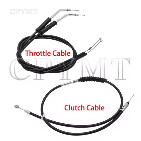 Fit For Harley Motorcycle Black Lengthened Throttle Cable Wires Clutch Cable Sportster Road King Iron XL 883 N/L XL1200 X/ V/C/T