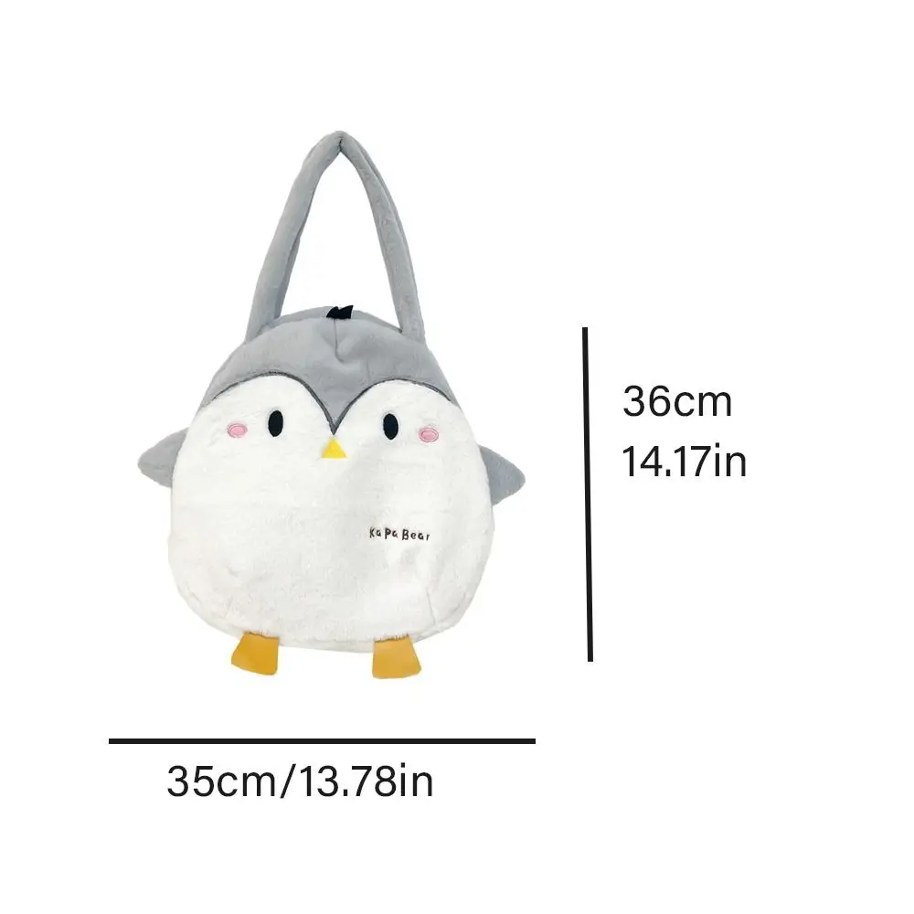 Kawaii Pinguin Einkaufstasche Plüsch Puppe Umhängetasche Cartoon große Handtasche runde große Kapazität Aufbewahrung tasche Schult asche