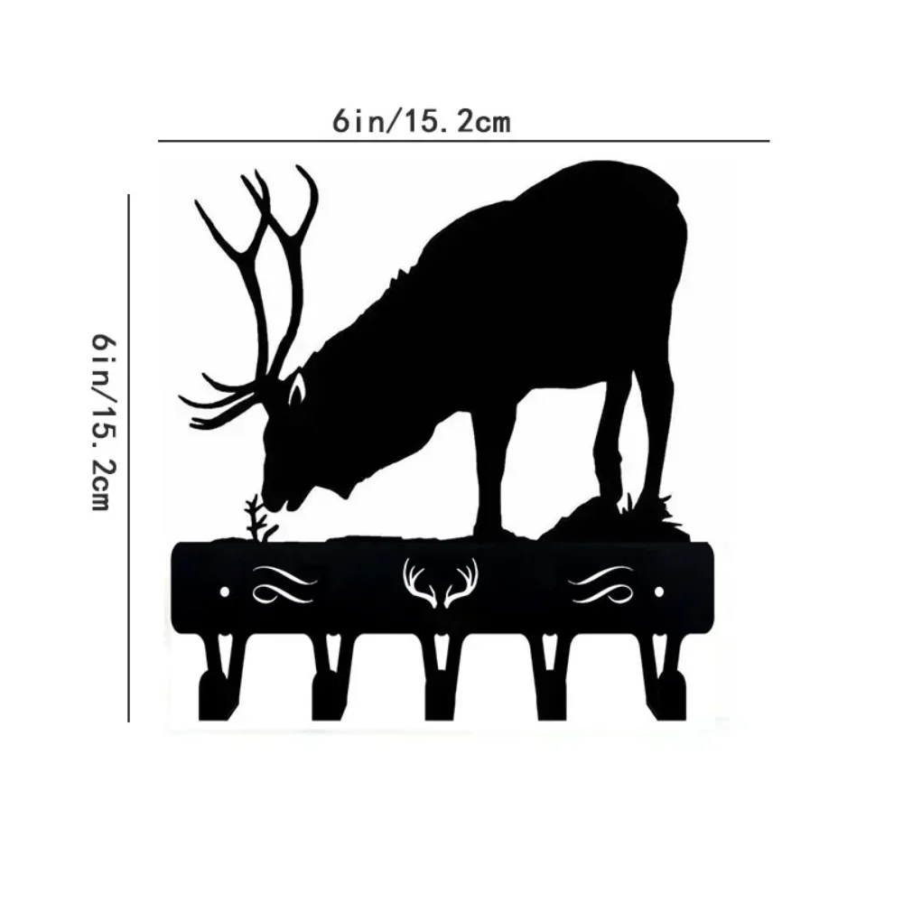 Splendid 1pc Elk Bull Key Rack Hanger – Majestic Wall Mounted Hook and Pendant. Wall Art and Home Decor