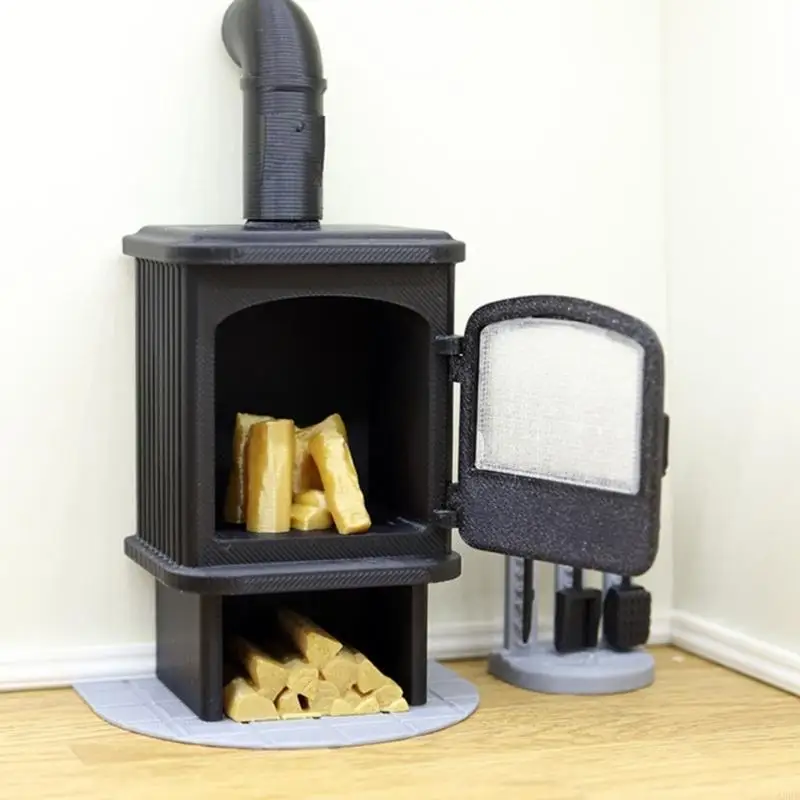 

Realistic Fireplaces Miniature Display Zakka Role Play and Display for Dollhouses Enthusiasts, 1/12 Scale Home Scene A2UB