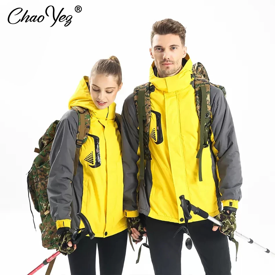 Chaqueta cortavientos impermeable con capucha para hombre y mujer, abrigo informal de lana, abrigo cálido de ajuste Regular para exteriores, senderismo y escalada, Otoño e Invierno