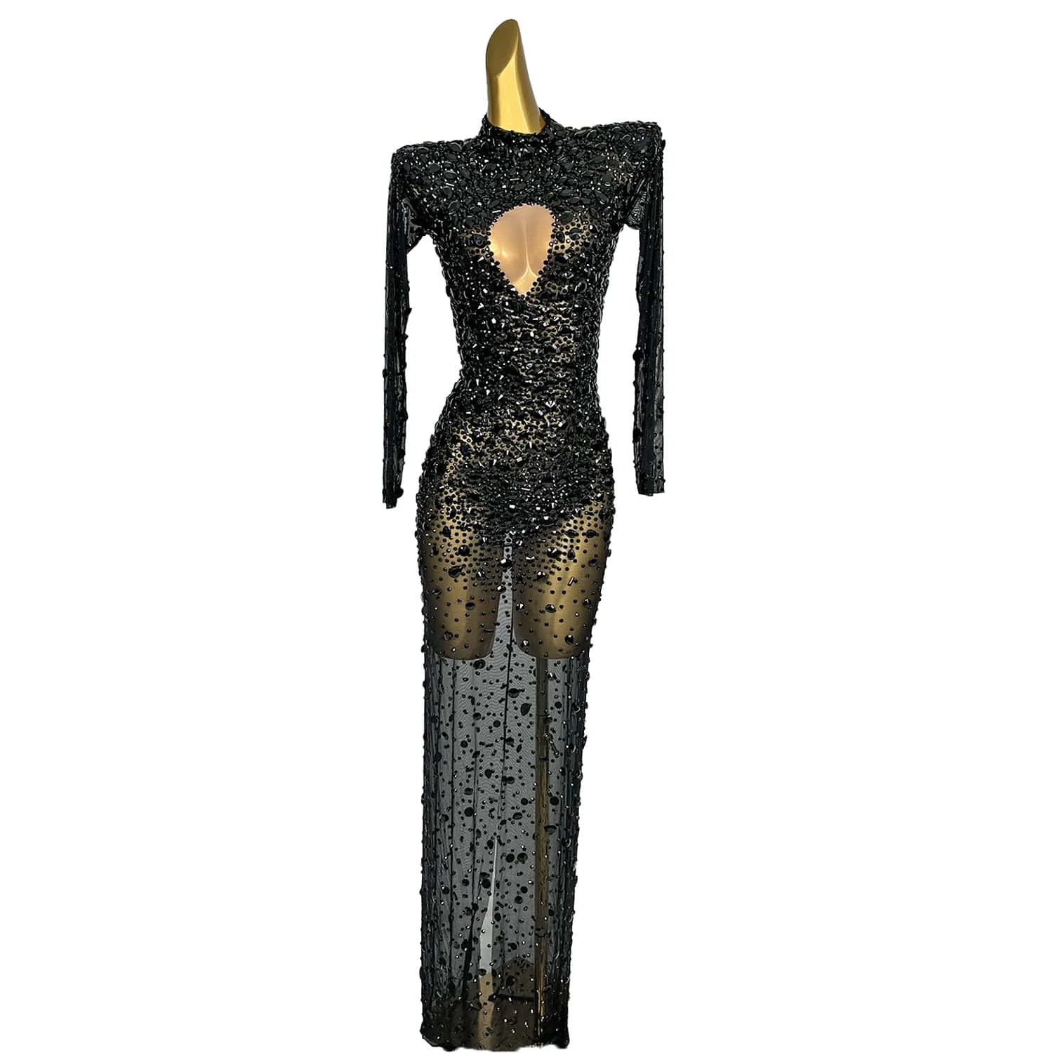 Kendny-Robe de Rhen diamant pour filles noires, perles de cristal noires, robe de graduation élégante, mariage de luxe, robe longue, tout ce que Cuican africain