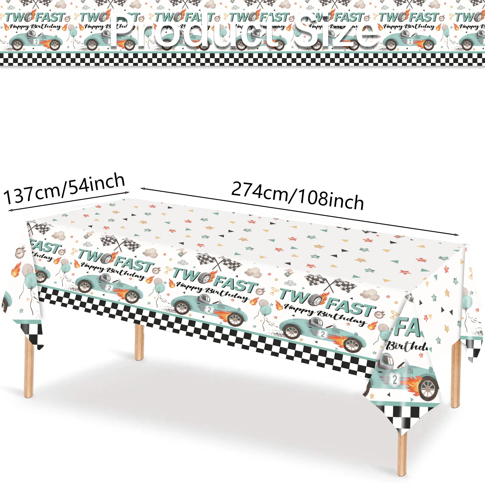 Two fast Racing car party plates cup napkin tablecloth tableware race car balloon kids two fast birthday party decoration Banner