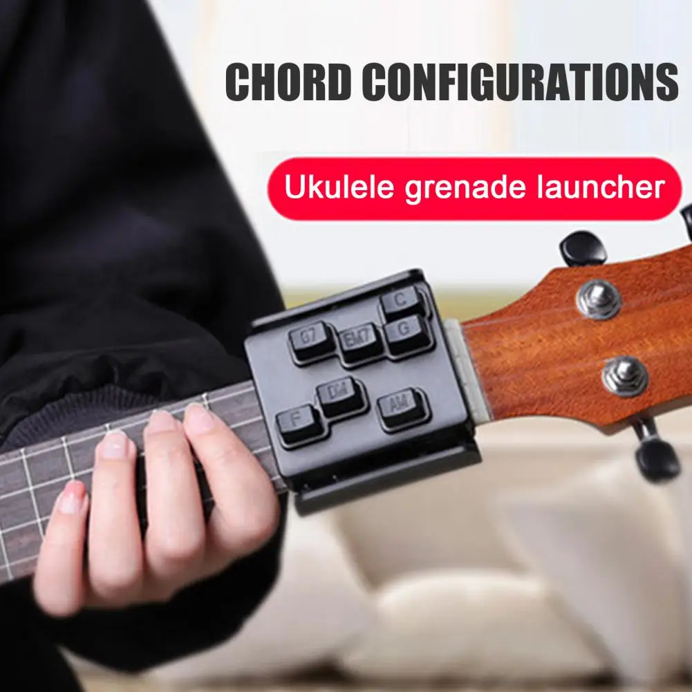 Chord Configurations Ukulele Chord Trainer Attachment Guitar Chord Presser Tool Easy Press Kit for Finger Pain Relief Assisted