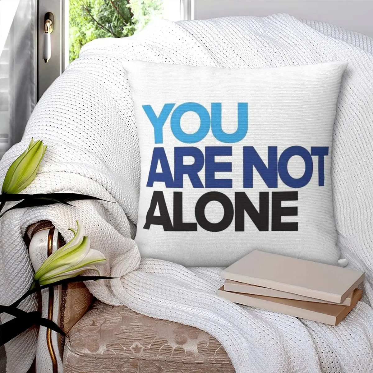 Dear Evan Hansen You Are Not Alone Square Pillowcase Pillow Cover Polyester Cushion Decorative Comfort Throw Pillow for Home Car