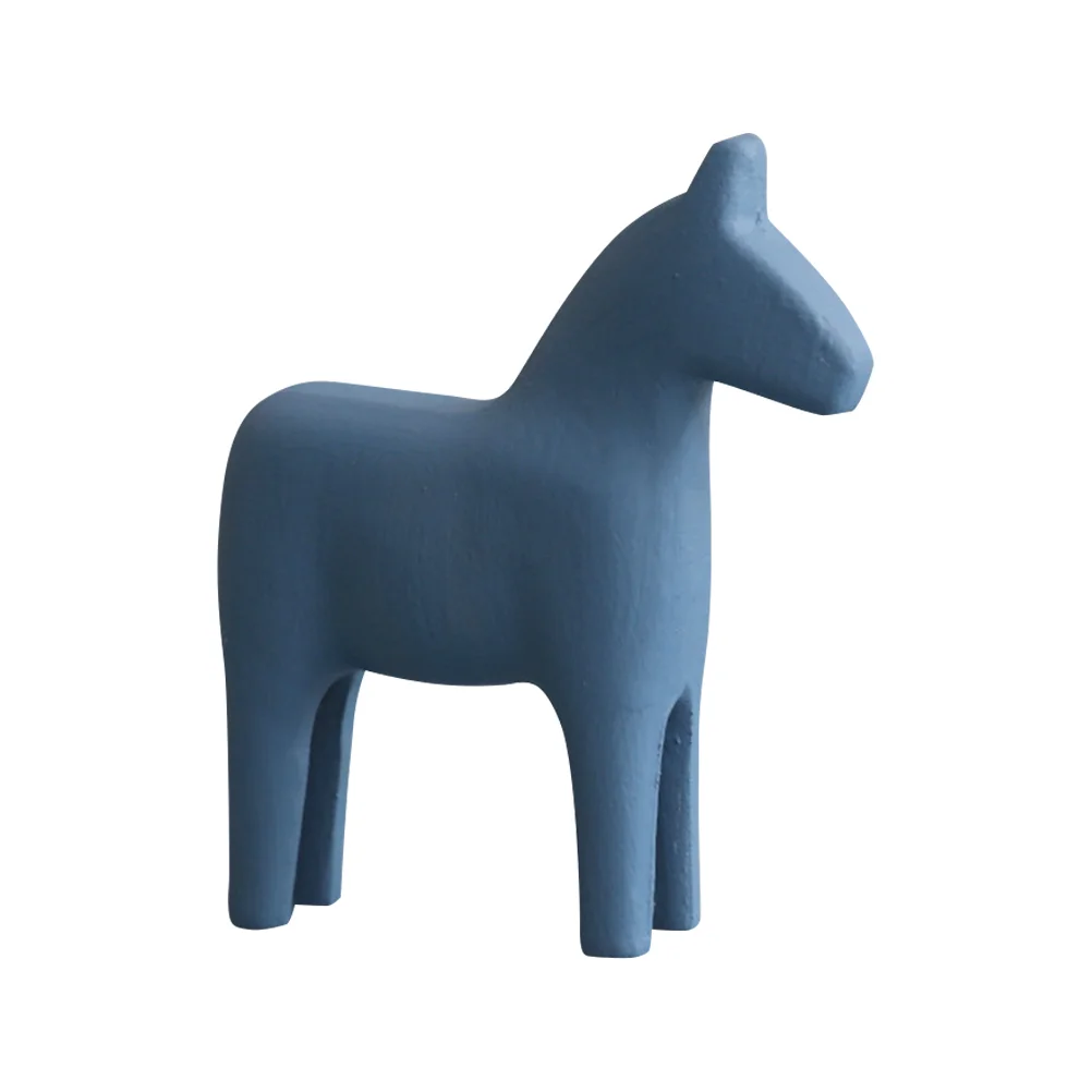 

Small Wooden Horse Ornament Decor Kids Room Adornment Desktop Decorative Statue Decorating