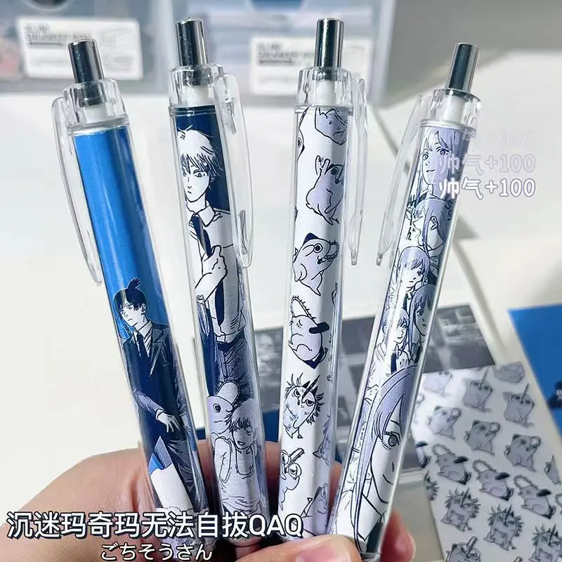 بالمنشار رجل طالب محدد 0.5 قلم توقيع أسود الكرتون أنيمي سرعة التجفيف محايد انقر القلم رولربال القرطاسية الهدايا #1