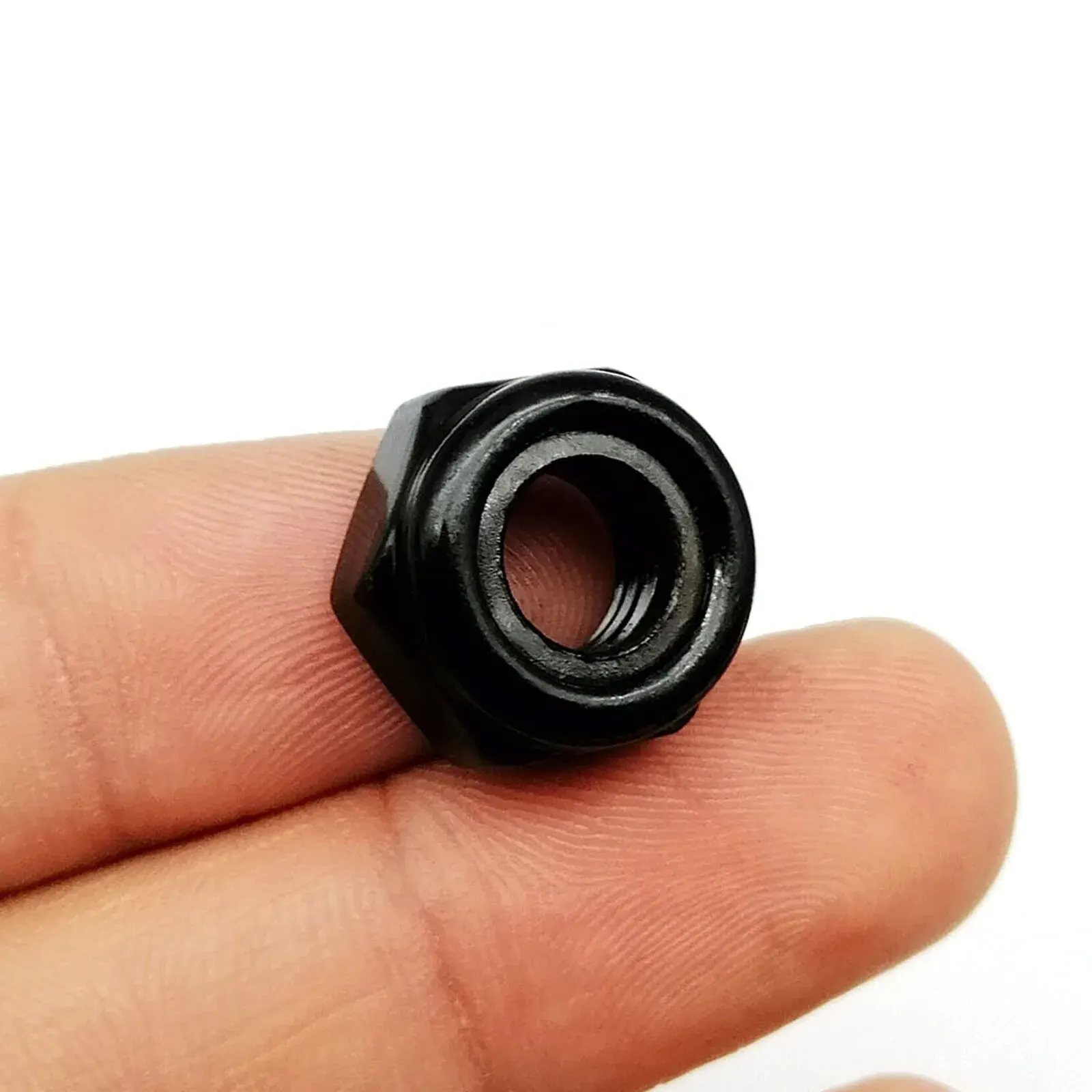 50/25/20pcs Hex Hexagon Nylon Insert Self Locking Nut Nylock Nut Locknut M2 M2.5 M3 M4 M5 M6 M8 Black Carbon Steel DIN985