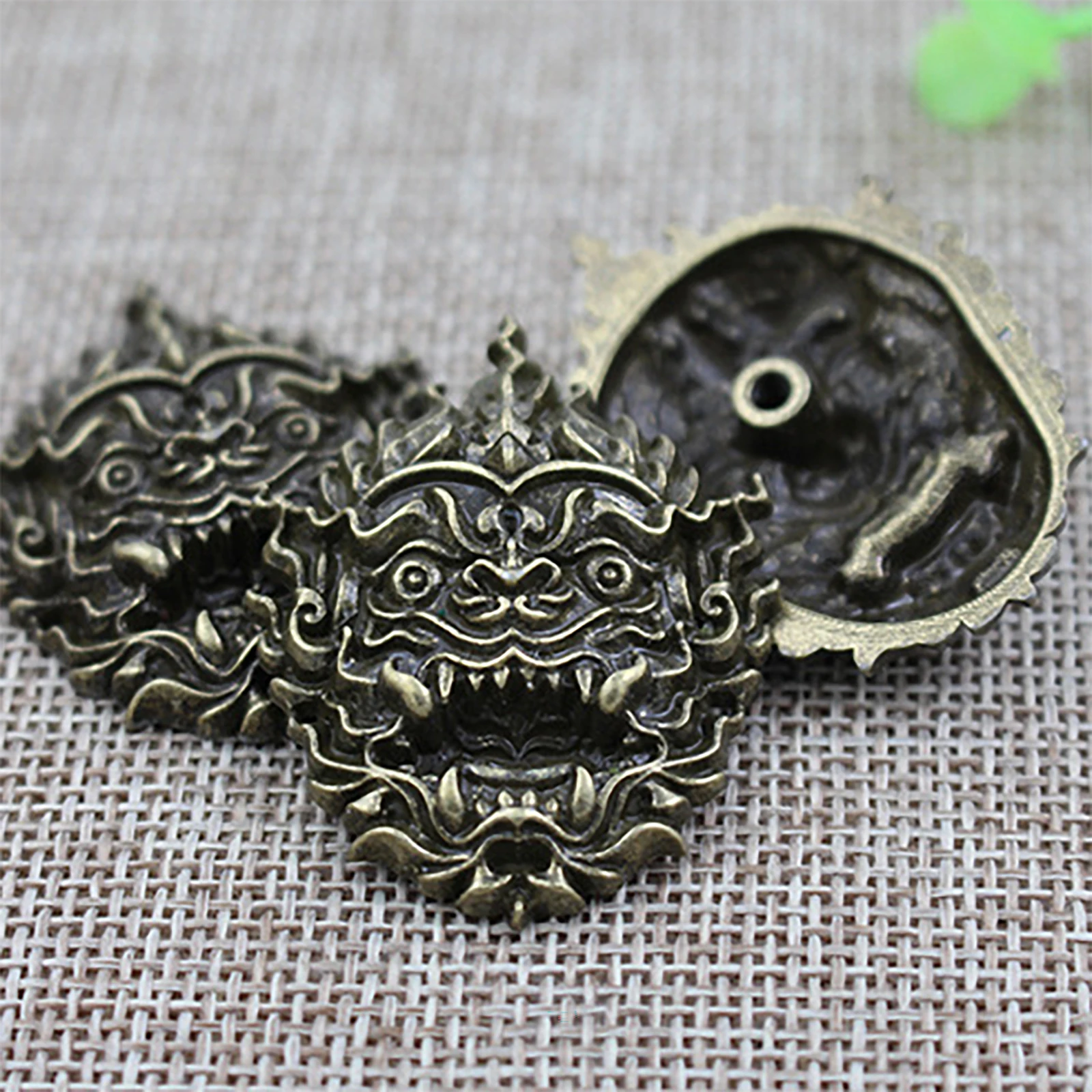 6 pcs PUNK gothic 33mm large alloy Japanese ancient dragon head Concho Screw Back rivet Belt Hat wallet cloth EDC DIY