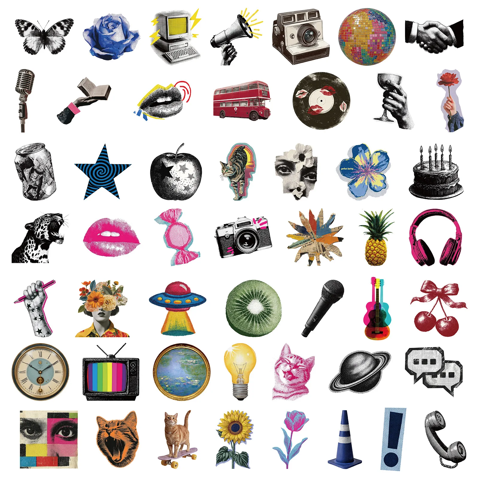 50Pcs Cool Y2K Creative INS Style Stickers Y2k Gothic Decals For Phone Laptop Suitcase Notebook Skateboard Waterproof Stickers view 6