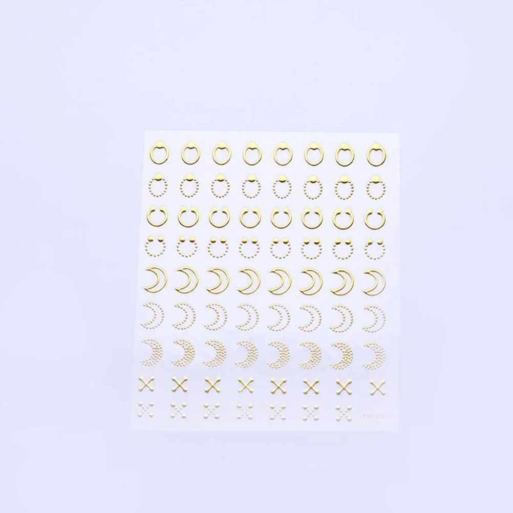 

6 Sheets Nail Art Supplies 3D Stickers Manicures Accessories for Detachable DIY Decoration