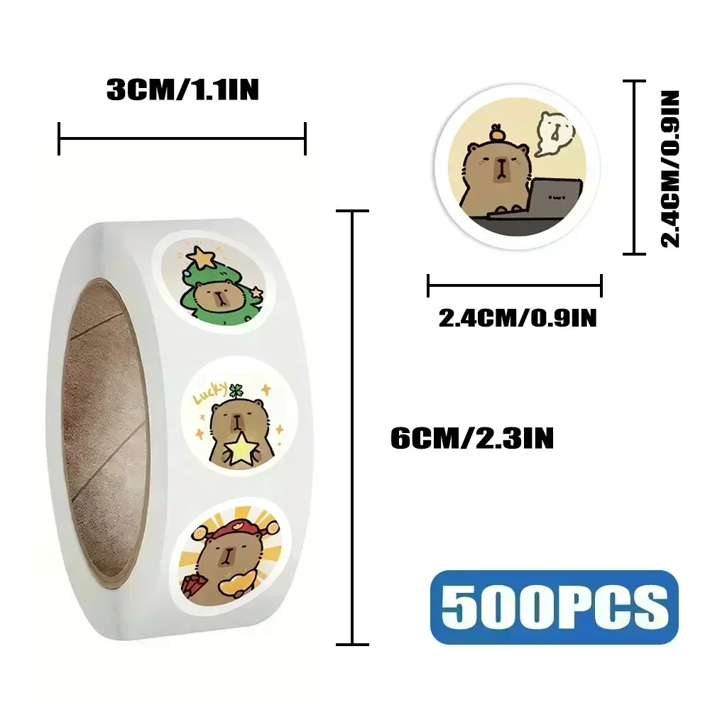 500PCS/Roll Christmas and Halloween Inspirational English Children's Reward Sealing Graffiti Stickers for Bicycle Hand image 3