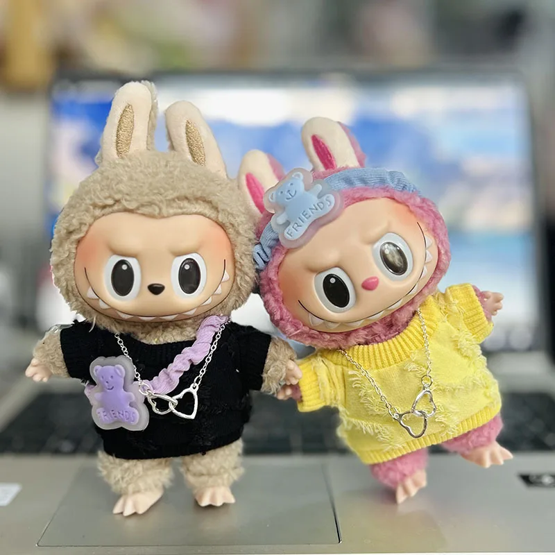 Cute17cm Doll'S Clothes Hoodie Accessories Mini Plush Korea Kpop Exo Sweatshirt Jumpsuit Clothing for Labubu Idol Dolls DIY Gift