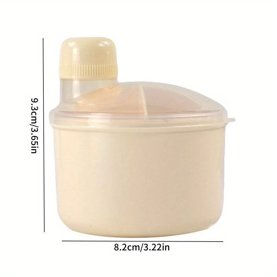 Baby three-layer portable milk powder box - Large capacity storage box for baby rice cereal and milk powder separation