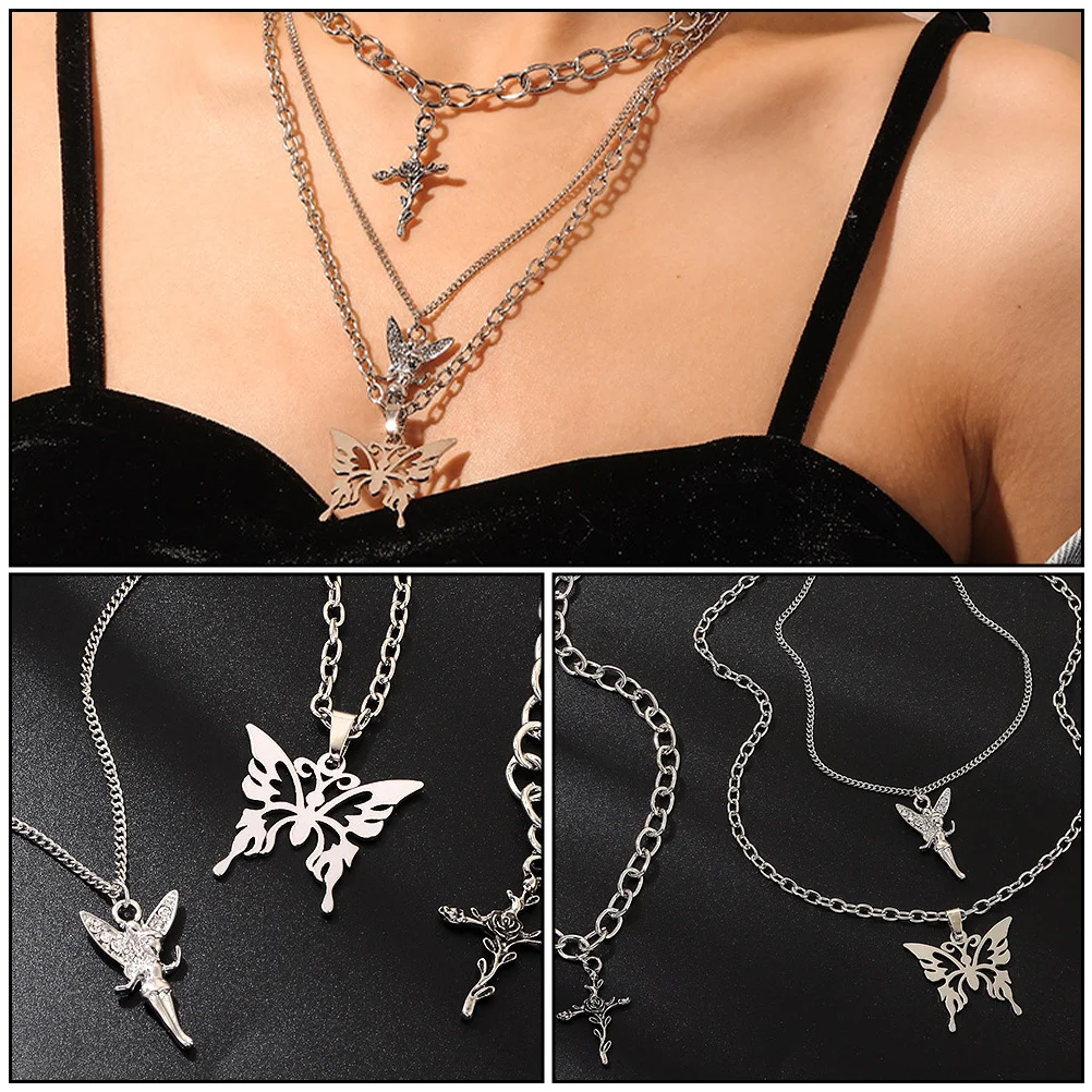 مجموعة واحدة من قلادة الفراشة الأنيقة بتصميم إبداعي وصناعة أنيقة وإكسسوارات عصرية للمناسبات الخاصة للاستخدام اليومي