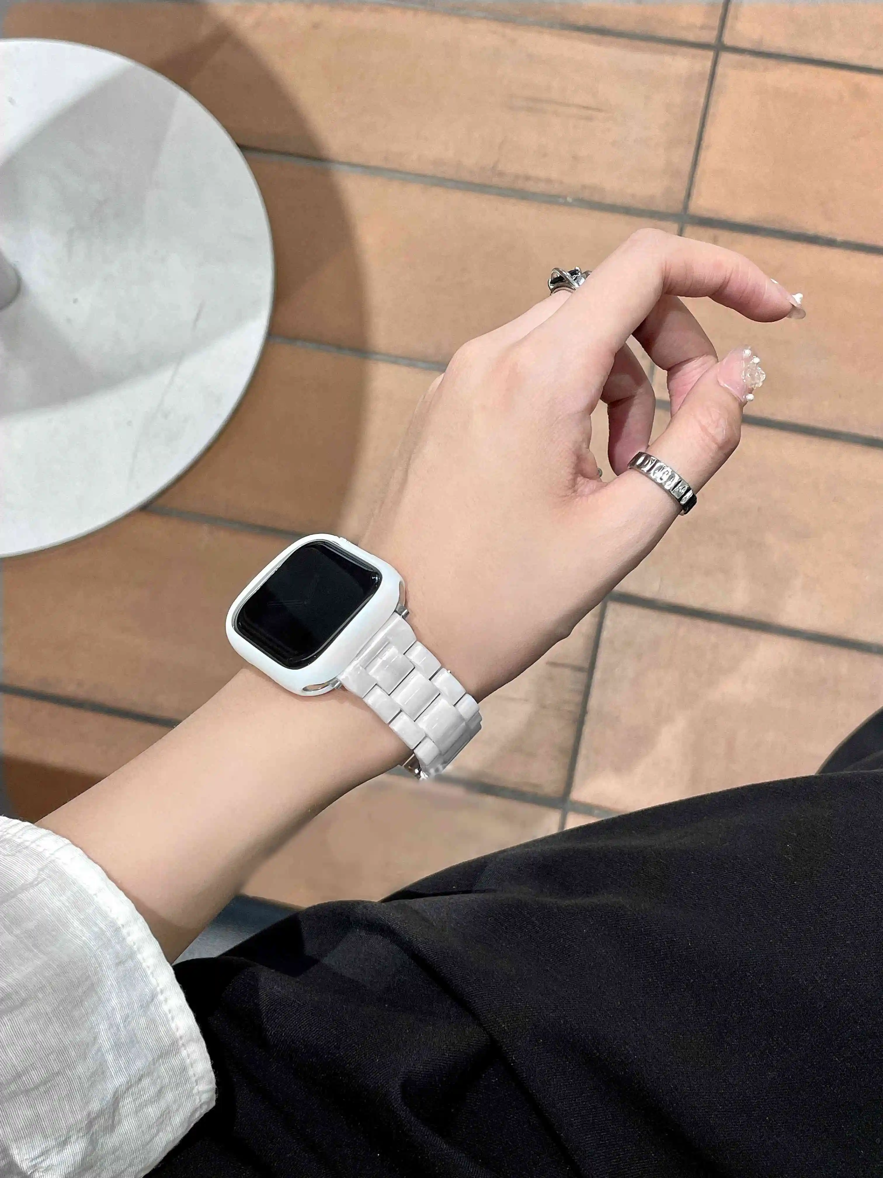 Transparentes Armband für Apple Watch 44mm 45 46 49 38 40 41 42mm Buntes Armband für iWatch Series 12 11 10 9 8 7 6 5 4 SE – Detail 11