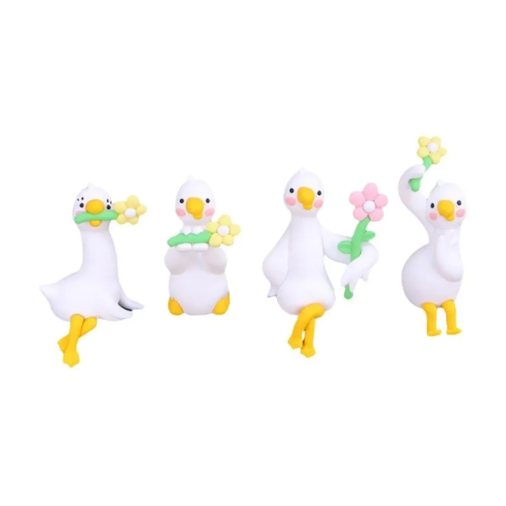 Cartoon Animal Mini Duck Ornament Mini Statue Car Center Console Ornament Computer Display Figurine Duck Figurine Desk Decor