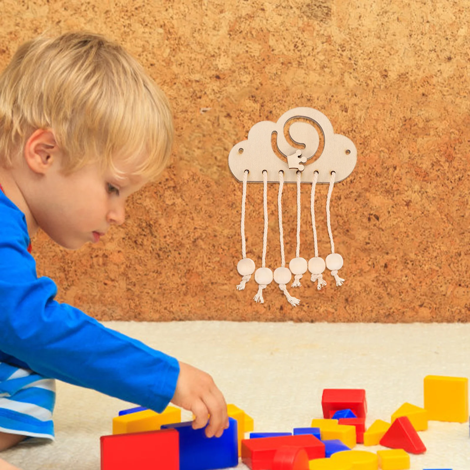 

Educational DIY Busy Board Wooden Unfinished Busy Board Early Learning Sensory Cognitive Plaything Educational