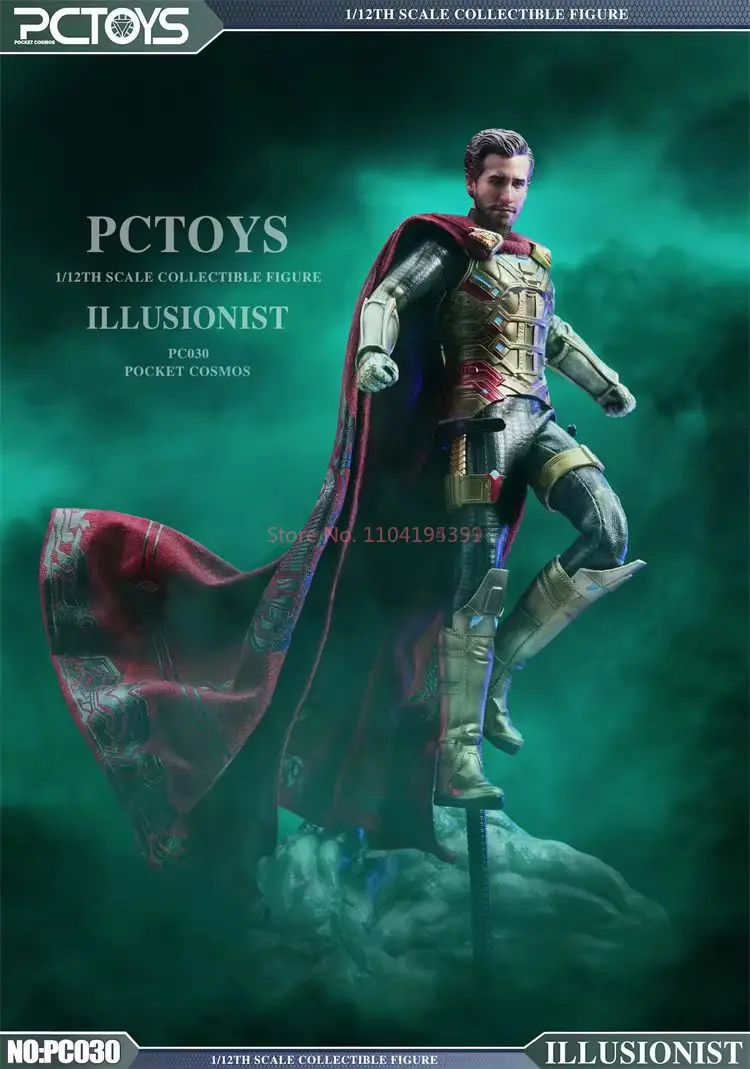 Auf Lager PCTOYS PC030 Sammlerfigur im Maßstab 1:12, Mysterio Quentin Beck Magier, komplettes Set, 6-Zoll-Actionfigur, Modellspielzeug, Geschenke