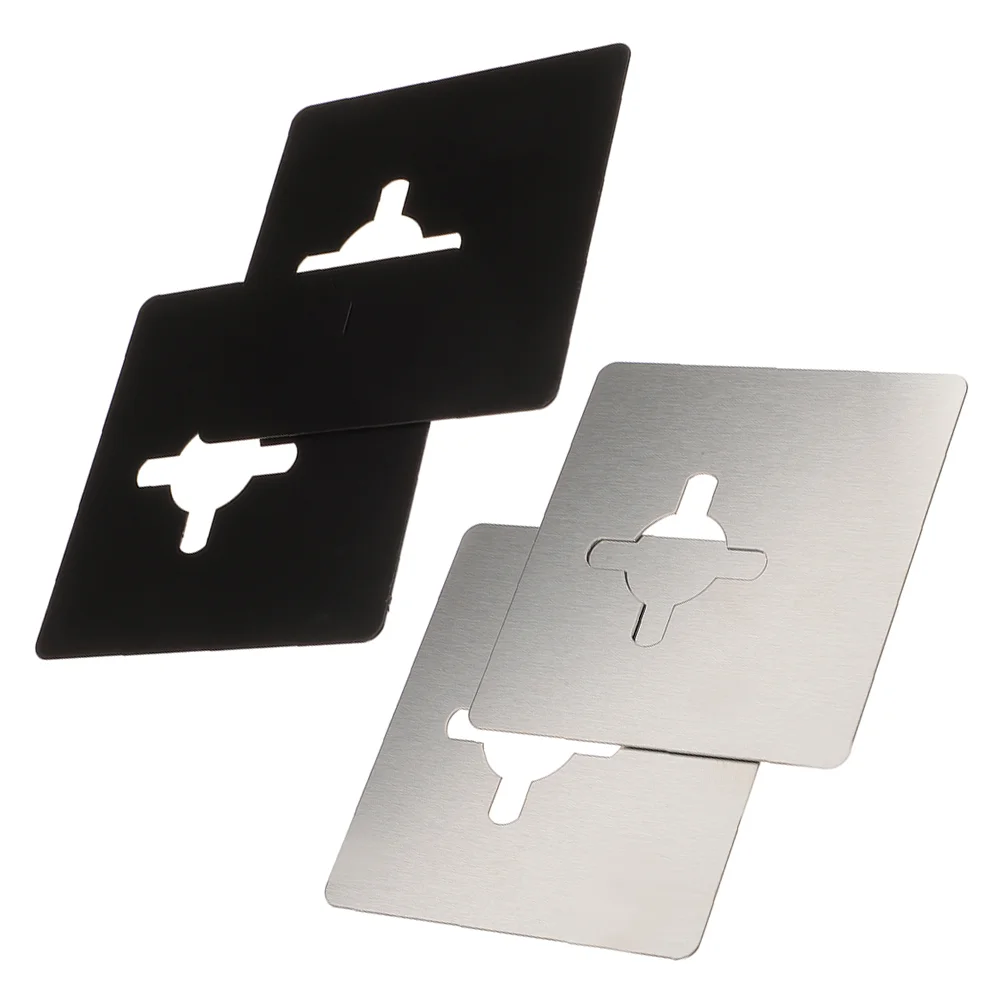 4 Pcs Door Lock Repair Board Knob Reinforcement Plate Handle Frame Stainless Steel Deadbolt