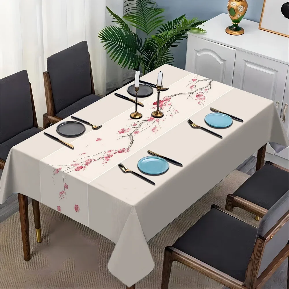 Decorative Printed Tablecloth, Modern European Style Table Cover for Home, Picnic, Holiday Party, and Room Decoration