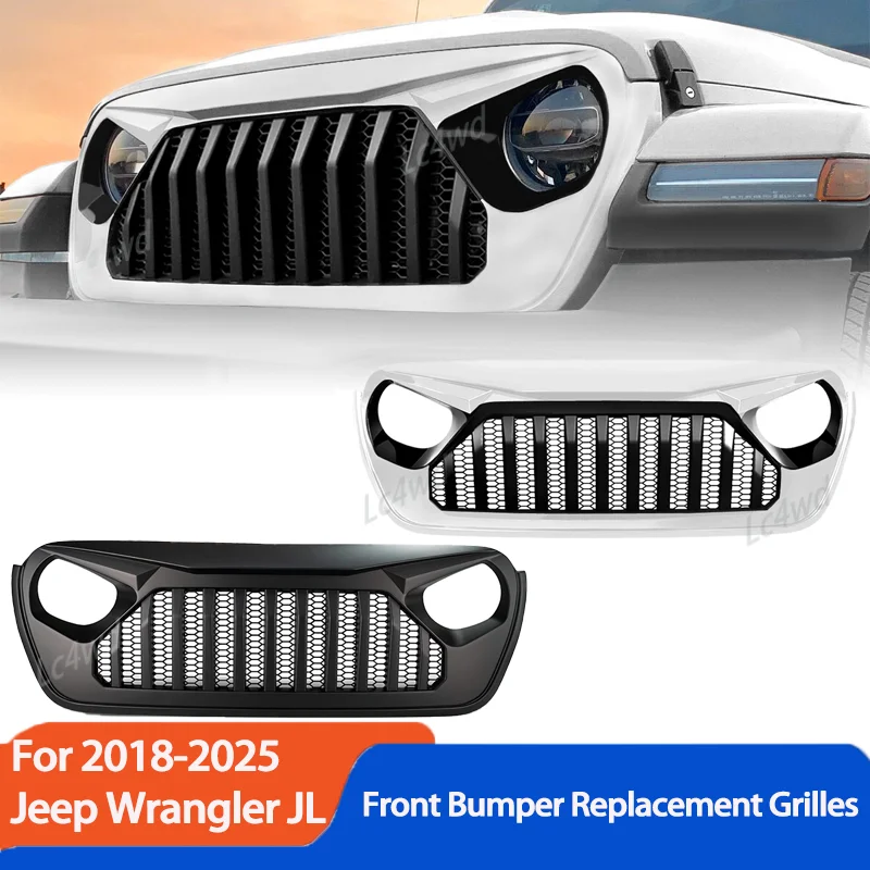 

LC4WD 4x4 внешние аксессуары, решетки переднего бампера, вставка в стиле маски, гриль для Jeep Wrangler JL JT 2018-2025 гг.