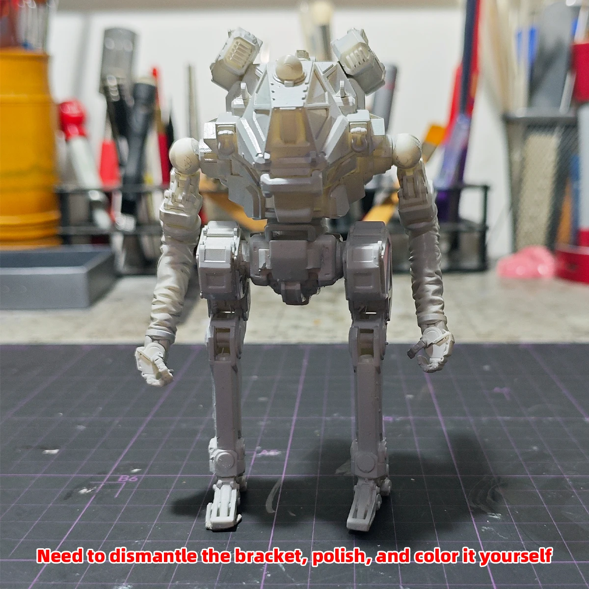 1/72 Modellbausatz 3D Harz Miniatur Diorama Gebäude Unbemalter Sci-Fi Mecha Krieger Roboter DIY – Detail 1