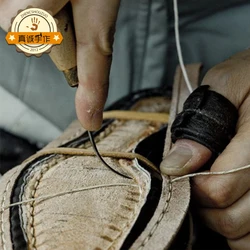 4pcs Professional Leather Craft Shoemaker Cobbler Stitching Sewing Thread Hook Awl Needles Tool Set - Knife Cutter Punch Edger