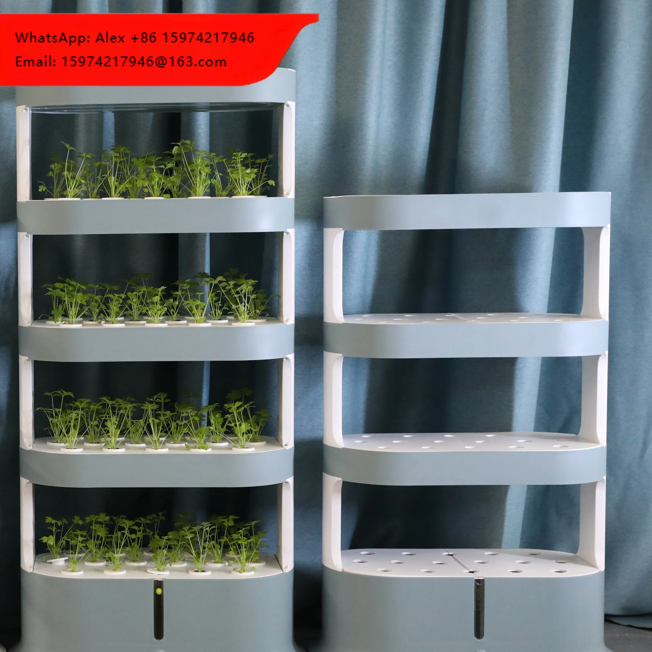 Soilless Cultivation Indoor Balcony Vertical Hydroponic Tower 4-layer Simple Greenhouse Home Growing System