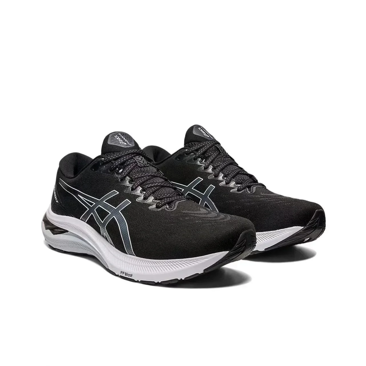 Asics GT-2000 11 2E أحذية رياضية مريحة منخفضة أعلى المضادة للانزلاق احذية الجري للرجال أحذية بارك أبيض وأسود